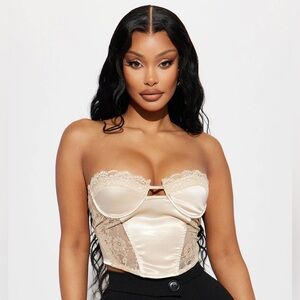 NWT Fashion Nova Satin Corset